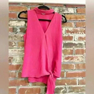 3 for $15// Naked Zebra Hot‎ Pink Blouse Size Small